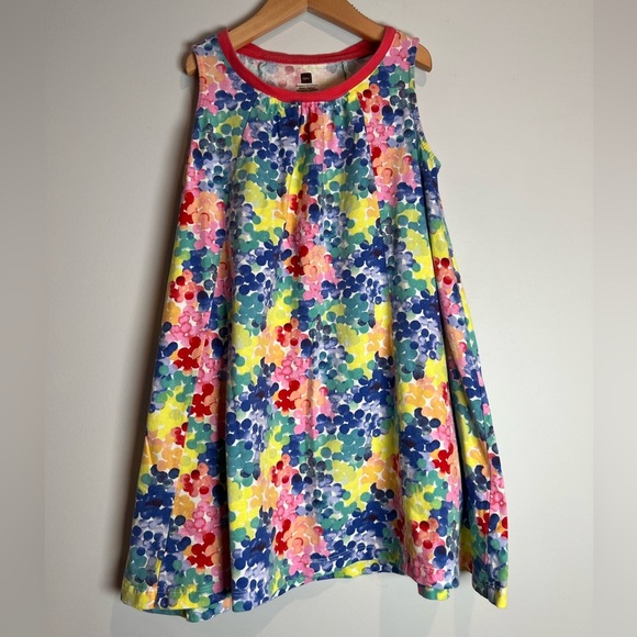 Tea Collection Colourful AOP Sleeveless Dress Girls Size 6 - Picture 1 of 4